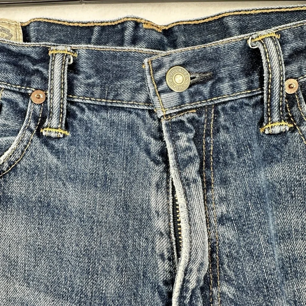 Polo Ralph Lauren Selvedge Jeans Mens 32x32 Blue 100% Cotton Hampton‎ Straight